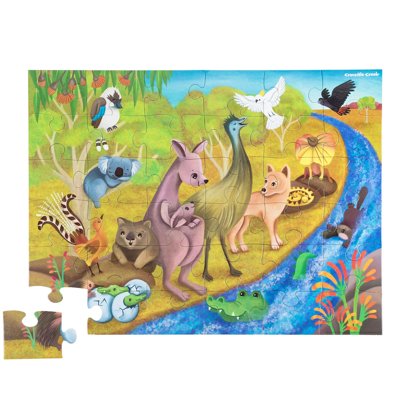 Crocodile Creek - Classic Floor Puzzle 36pc | Outback Adventures Puzzles Crocodile Creek 