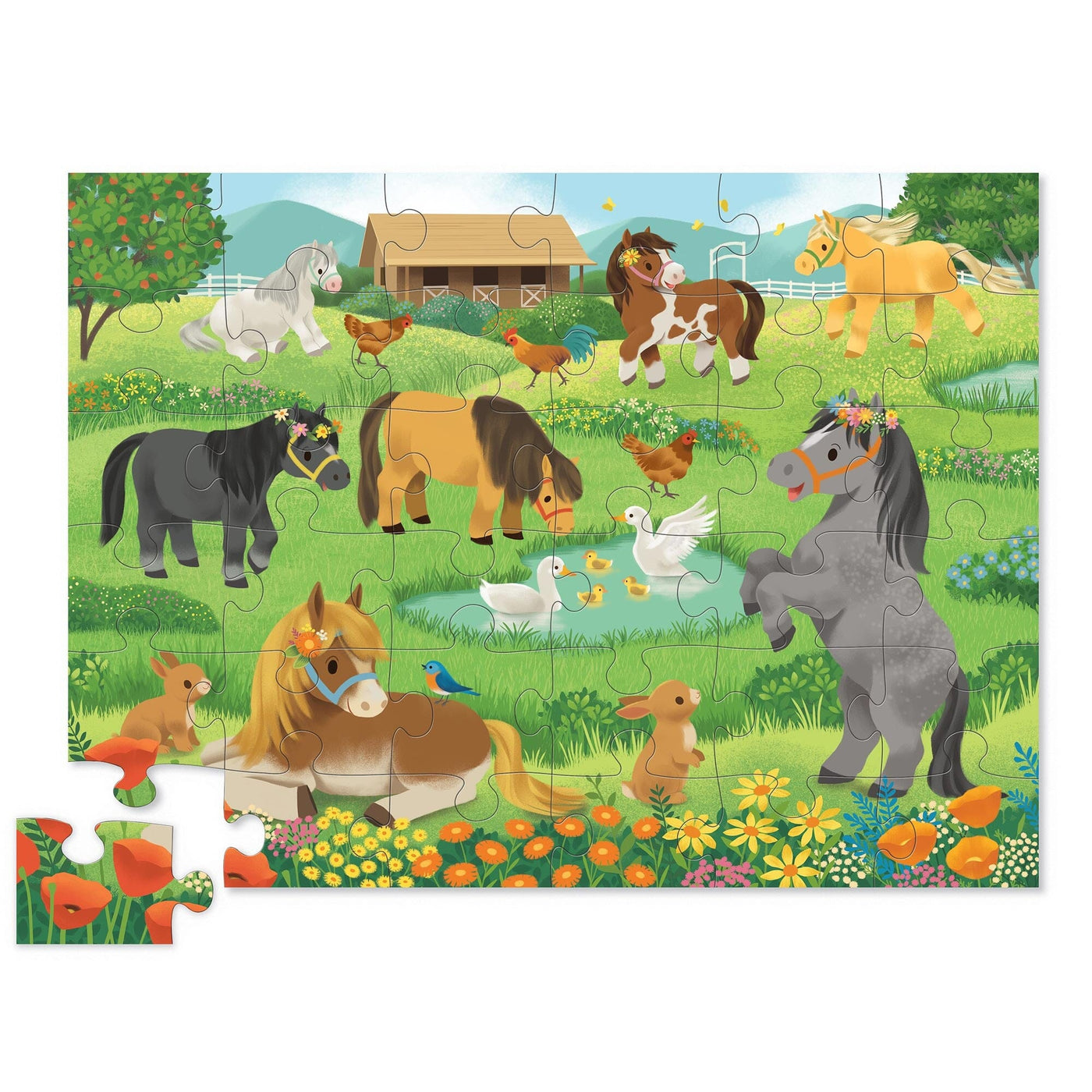 Crocodile Creek - Classic Floor Puzzle 36pc | Pretty Ponies Puzzles Crocodile Creek 