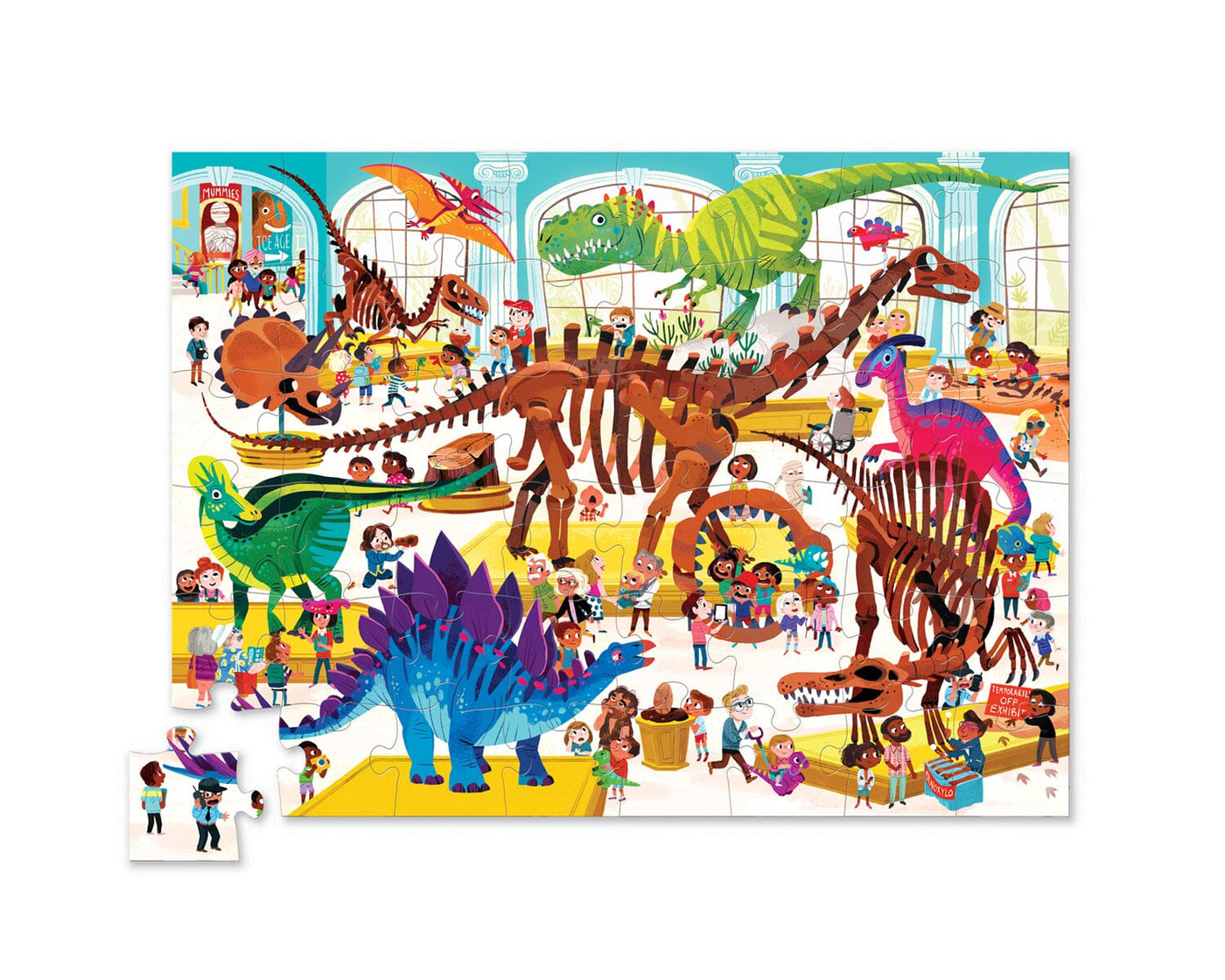 Crocodile Creek - Day at the Museum Puzzle 48pc | Dinosaur Puzzles Crocodile Creek 