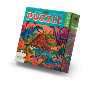 Crocodile Creek - Foil Puzzle 60pc | Dazzling Dinos