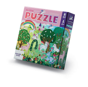 Crocodile Creek - Foil Puzzle 60pc | Sparkling Unicorn