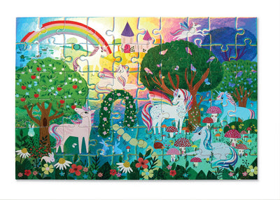 Crocodile Creek - Foil Puzzle 60pc | Sparkling Unicorn Puzzles Crocodile Creek 