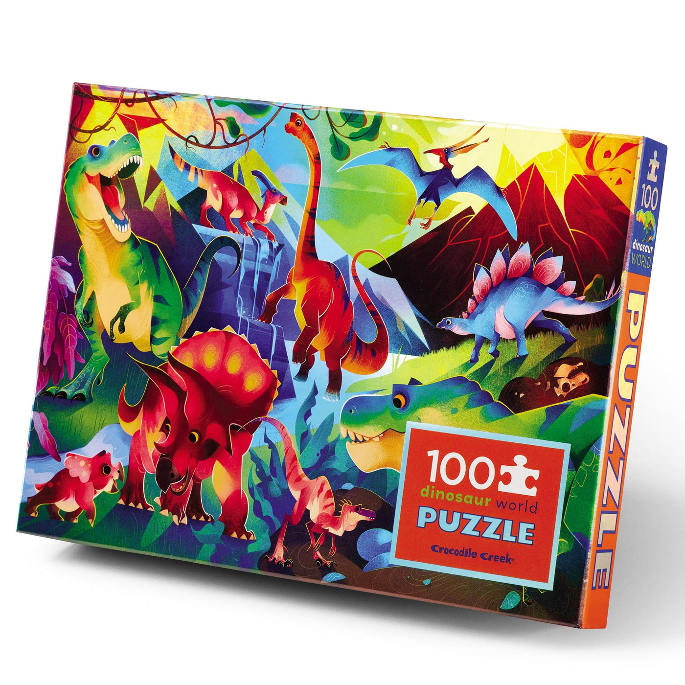 Crocodile Creek - Holographic Pazzle 100pc - Dinosaur World Puzzles Crocodile Creek 