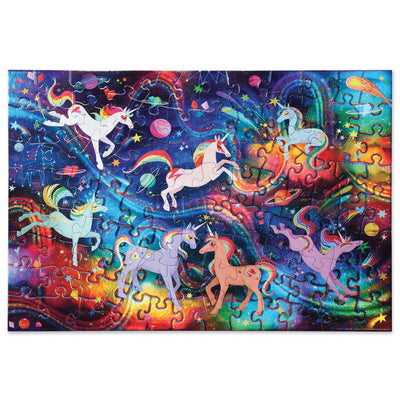 Crocodile Creek - Holographic Pazzle 100pc - Unicorn Galaxy Puzzles Crocodile Creek 