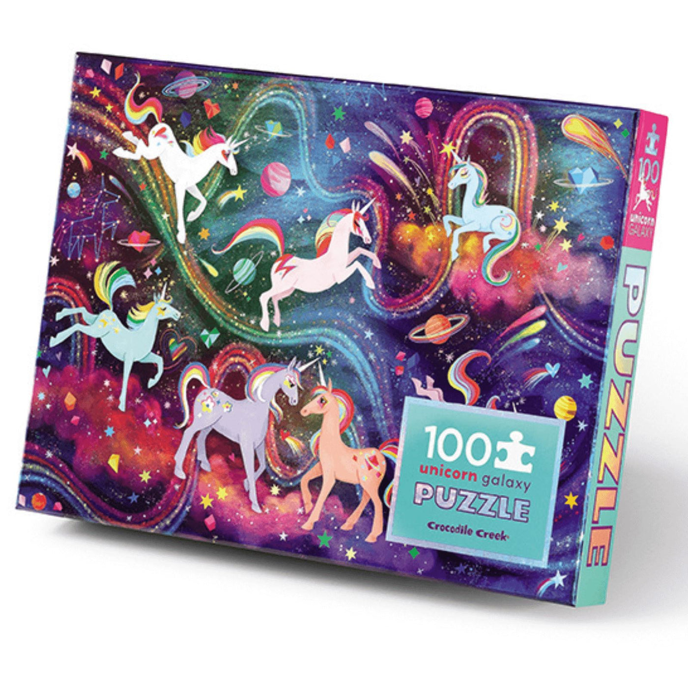 Crocodile Creek - Holographic Pazzle 100pc - Unicorn Galaxy Puzzles Crocodile Creek 