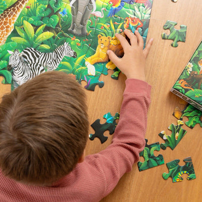 Crocodile Creek - Holographic Puzzle 100pc | Jungle Paradise Puzzles Crocodile Creek 