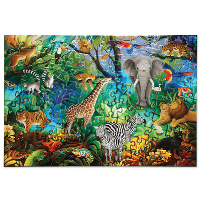 Crocodile Creek - Holographic Puzzle 100pc | Jungle Paradise Puzzles Crocodile Creek 