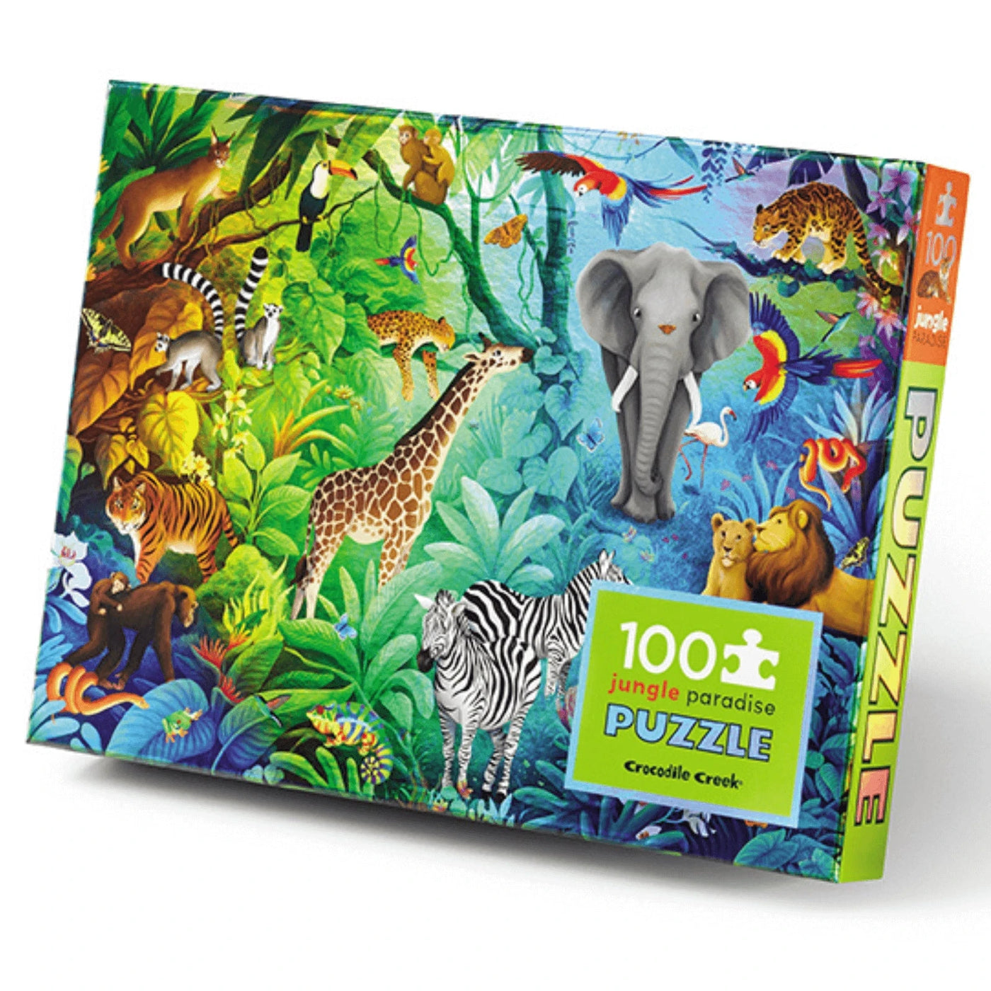Crocodile Creek - Holographic Puzzle 100pc | Jungle Paradise Puzzles Crocodile Creek 