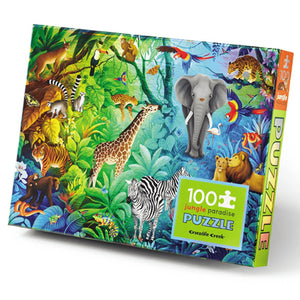Crocodile Creek - Holographic Puzzle 100pc | Jungle Paradise