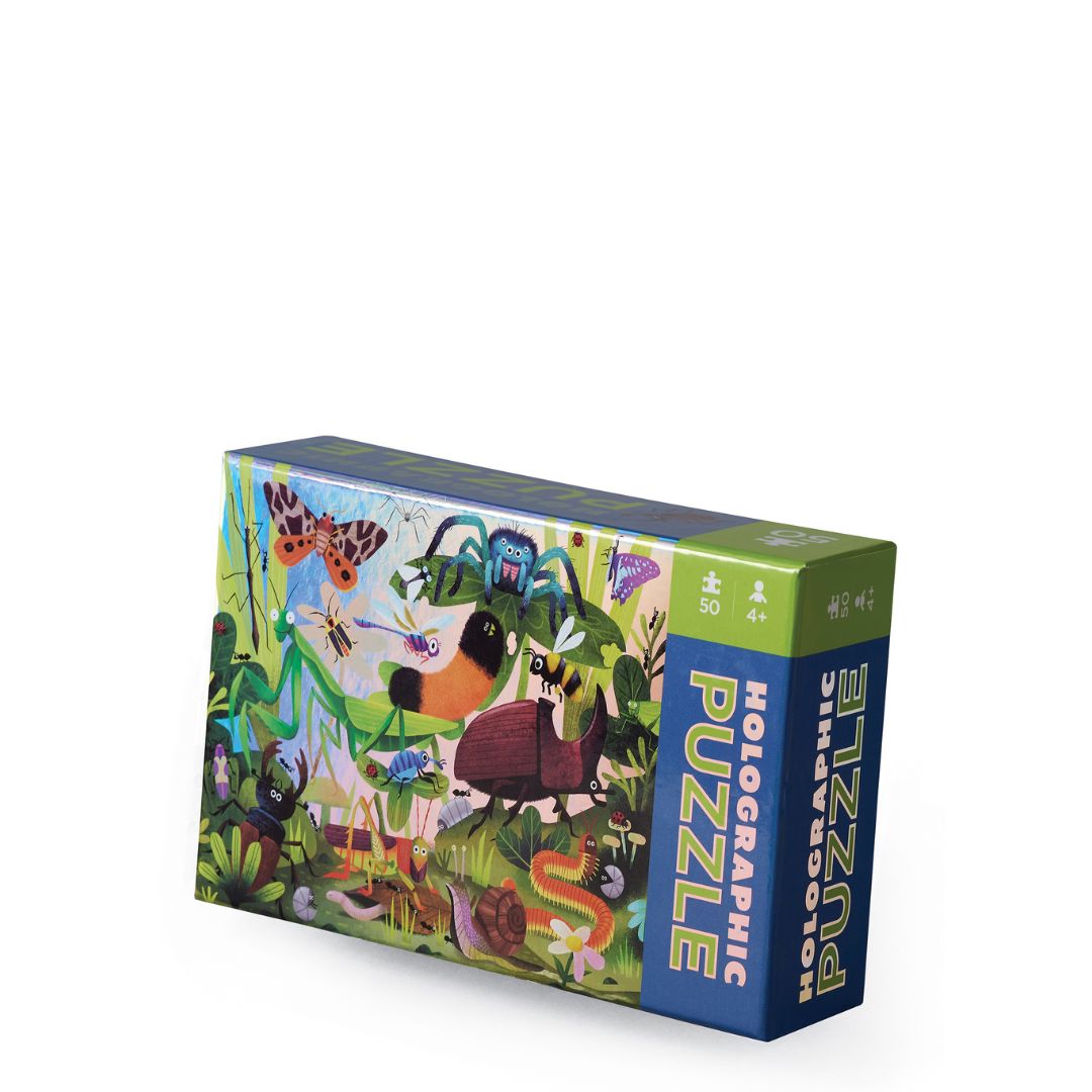 Crocodile Creek - Holographic Puzzle 50 pc | Backyard Bugs Puzzles Crocodile Creek 