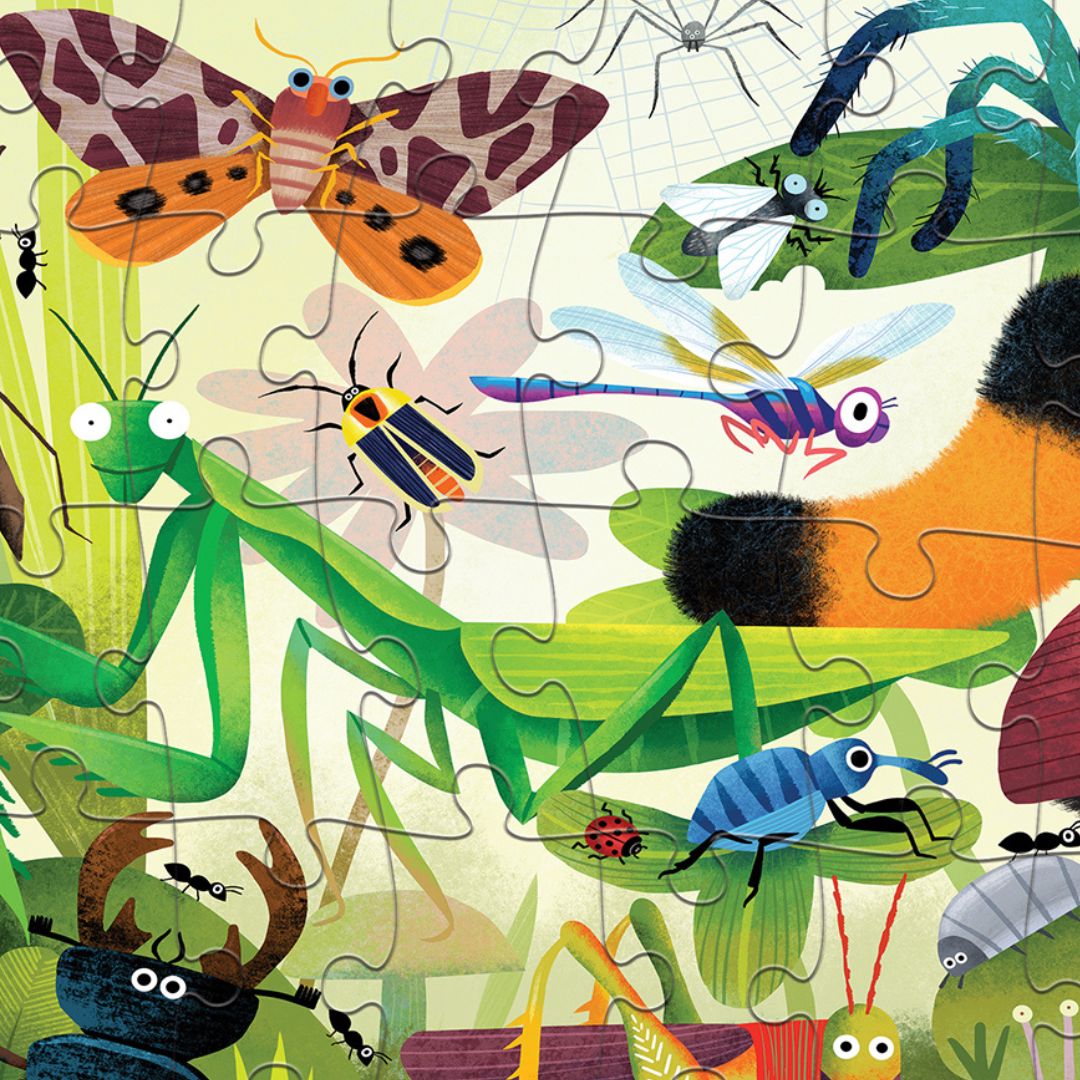 Crocodile Creek - Holographic Puzzle 50 pc | Backyard Bugs Puzzles Crocodile Creek 