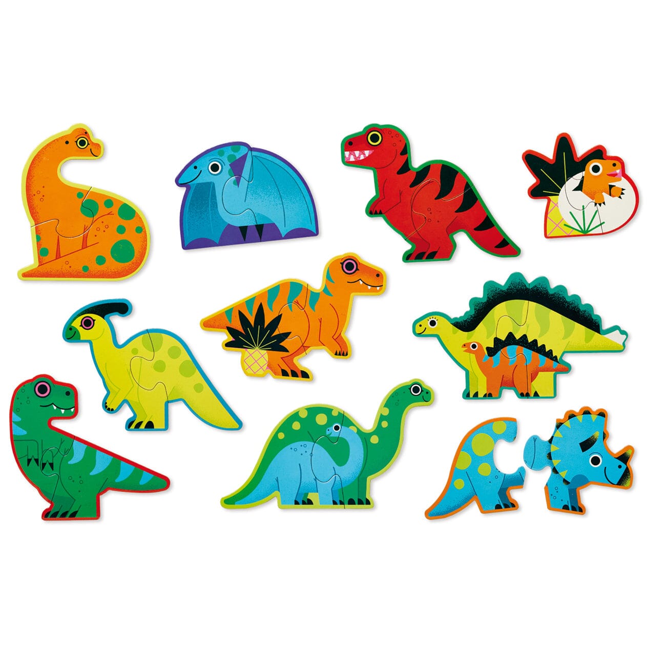 Crocodile Creek - Let's Begin 2pc Puzzle | Dinosaurs Puzzles Crocodile Creek 