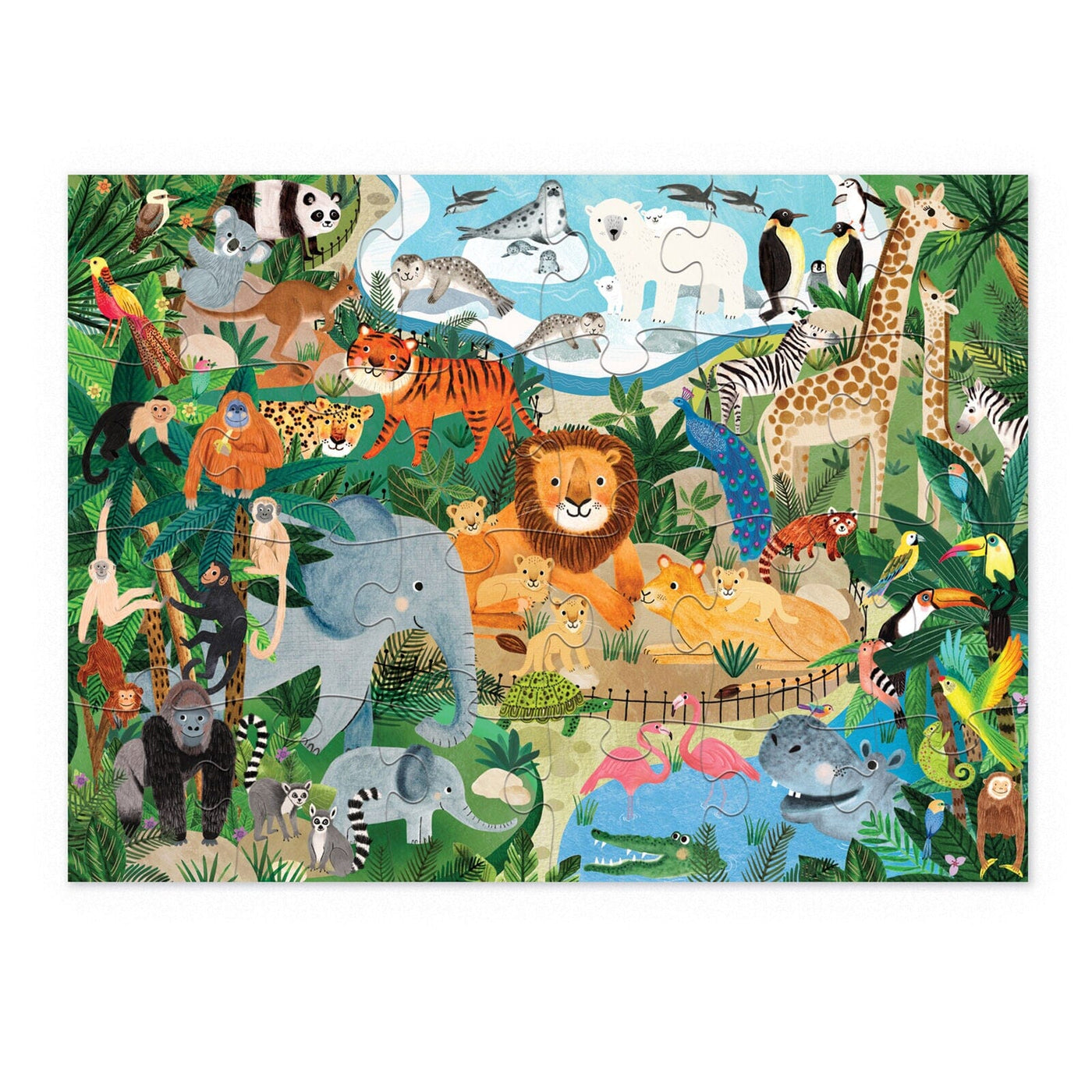 Crocodile Creek - Little Building Puzzle 24 pc | Zoo Puzzles Crocodile Creek 
