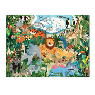 Crocodile Creek - Little Building Puzzle 24 pc | Zoo Puzzles Crocodile Creek 