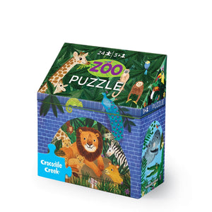 Crocodile Creek - Little Building Puzzle 24 pc | Zoo