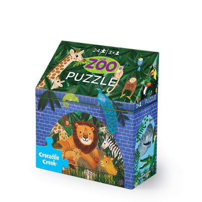Crocodile Creek - Little Building Puzzle 24 pc | Zoo Puzzles Crocodile Creek 