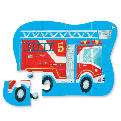 Crocodile Creek - Mini Puzzle 12pc | Fire Truck Puzzles Crocodile Creek 