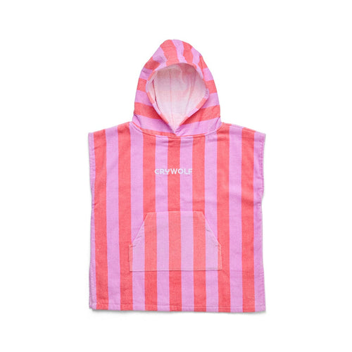 Crywolf - Hooded Towel | Flamingo Stripe