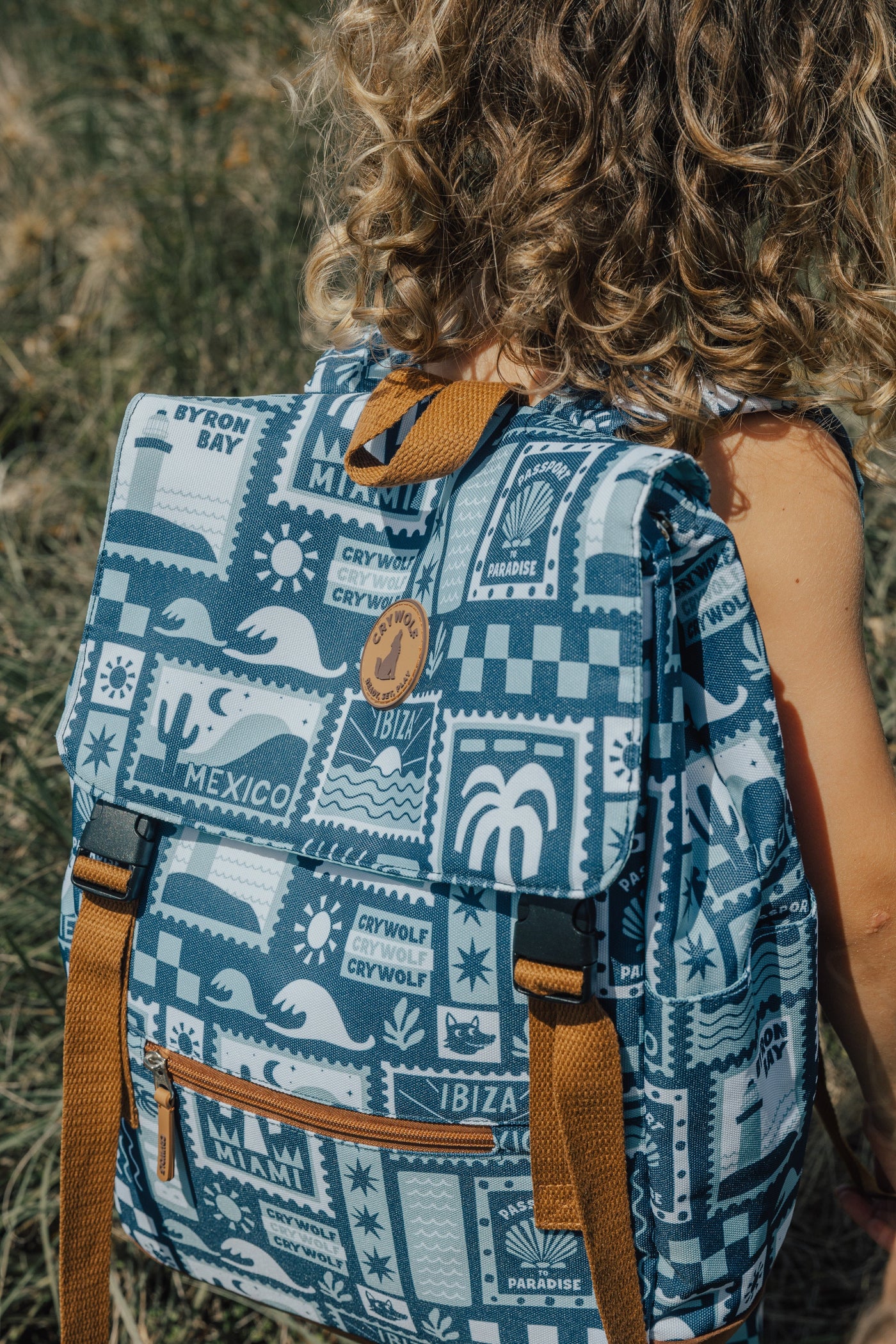 Crywolf Knapsack - Blue Postcards Backpacks Crywolf 