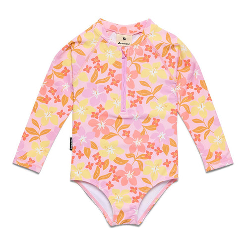 Crywolf - Long Sleeve Swimsuit | Hibiscus Daze