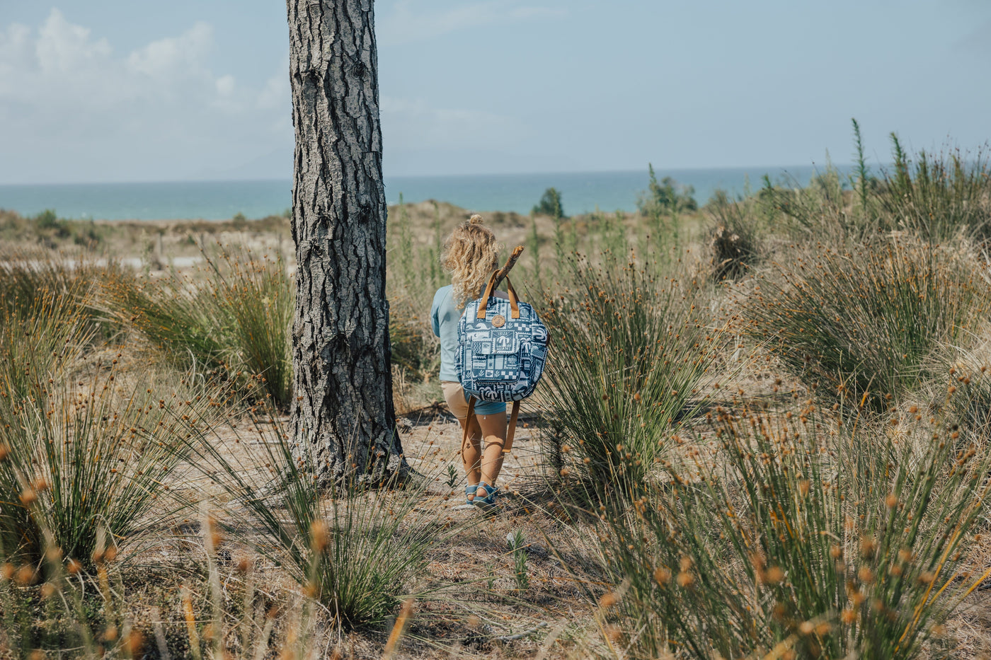 Crywolf Mini Backpack - Blue Postcards Backpacks Crywolf 