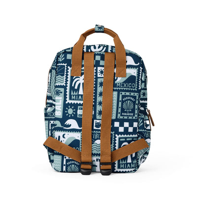 Crywolf Mini Backpack - Blue Postcards Backpacks Crywolf 