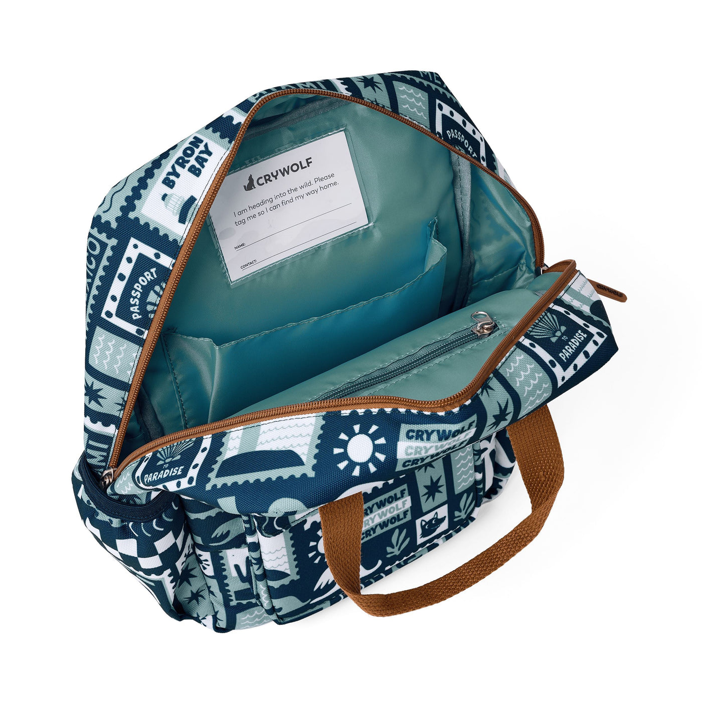 Crywolf Mini Backpack - Blue Postcards Backpacks Crywolf 