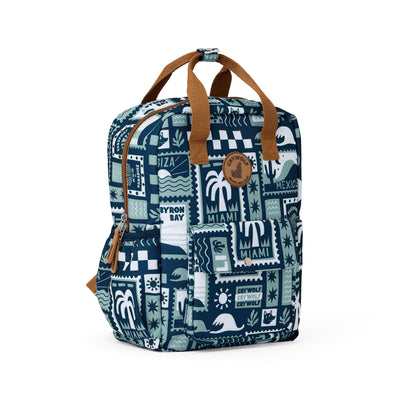 Crywolf Mini Backpack - Blue Postcards Backpacks Crywolf 