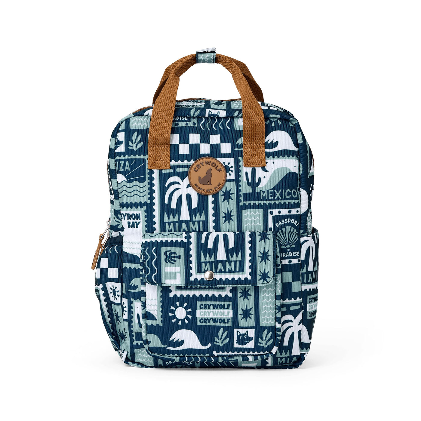 Crywolf Mini Backpack - Blue Postcards Backpacks Crywolf 