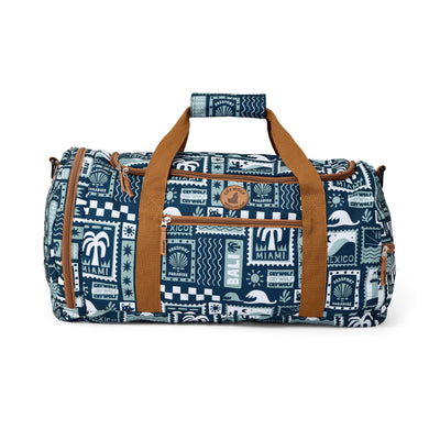 Crywolf Packable Duffel Bag - Blue Postcards Duffle Bags Crywolf 