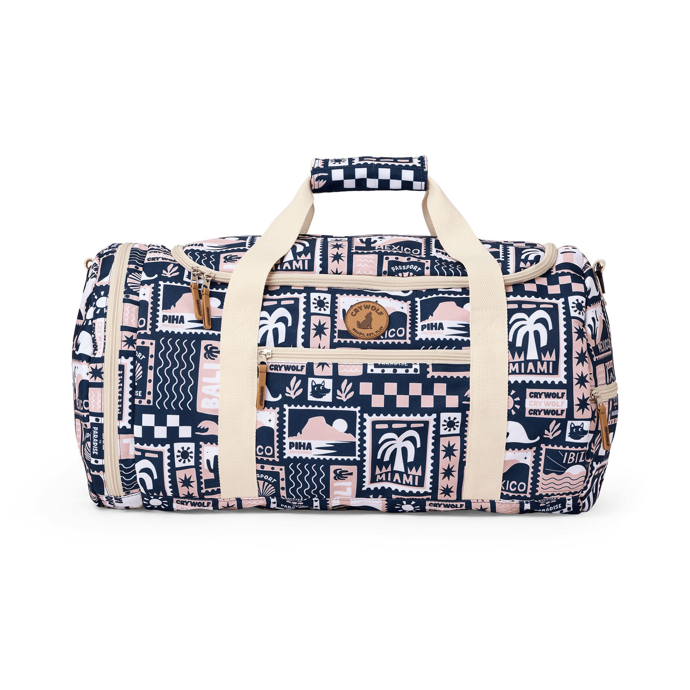 Crywolf Packable Duffel Bag - Blush Postcards Duffle Bags Crywolf 