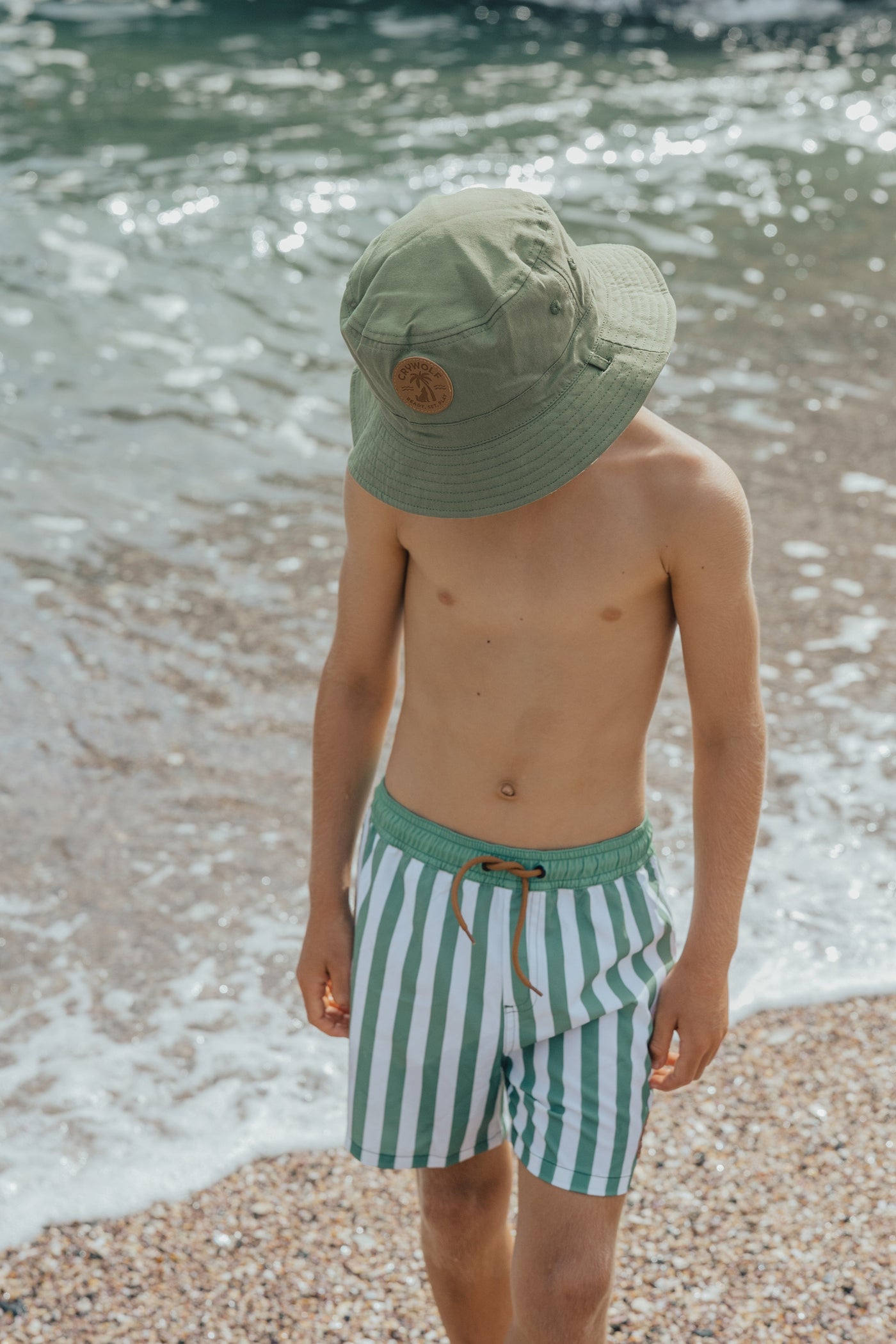 Crywolf Reversible Bucket Hat - Coastal Stripe Hats Crywolf 