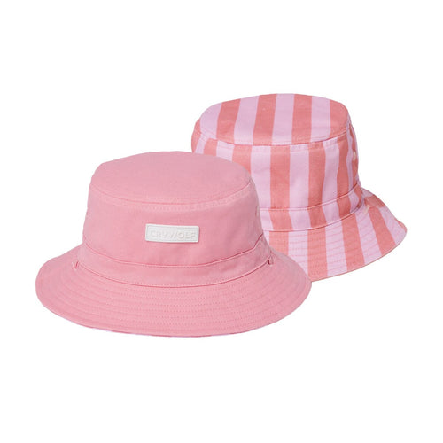 Crywolf - Reversible Bucket Hat | Flamingo Stripe