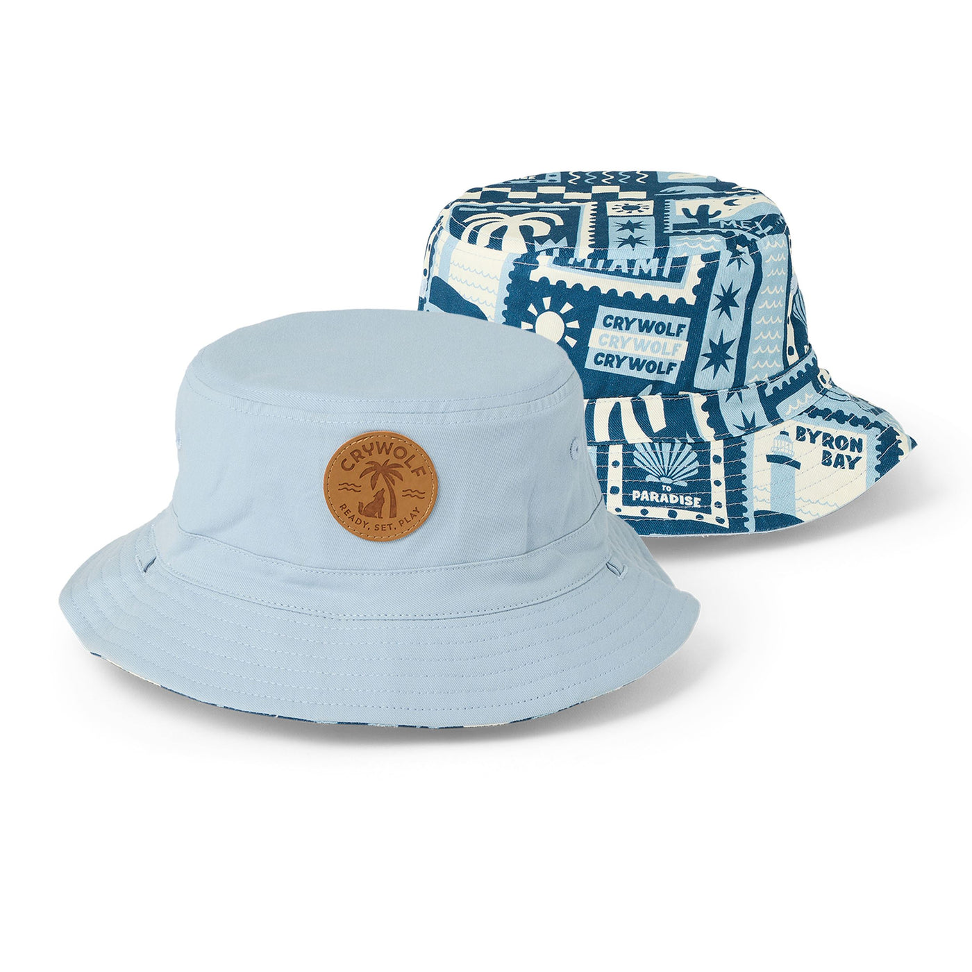 Crywolf Reversible Bucket Hat - Postcards Hats Crywolf 