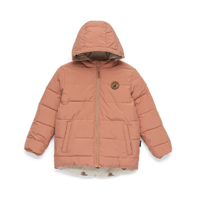 Crywolf Reversible Eco Puffer - Terracotta Wolf Jacket Crywolf 