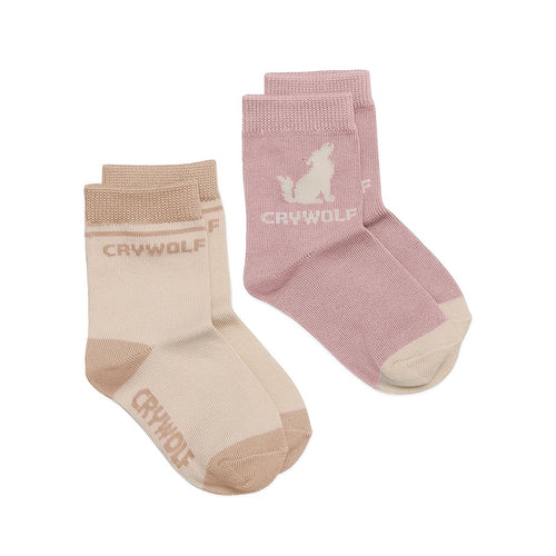 Crywolf Sock 2-Pack - Blush/Camel