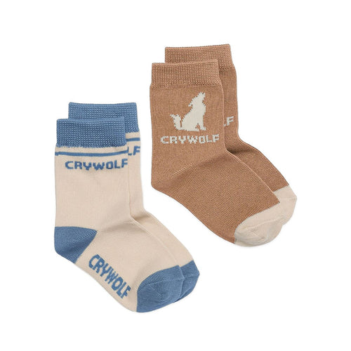 Crywolf Sock 2-Pack - Tan/Southern Blue