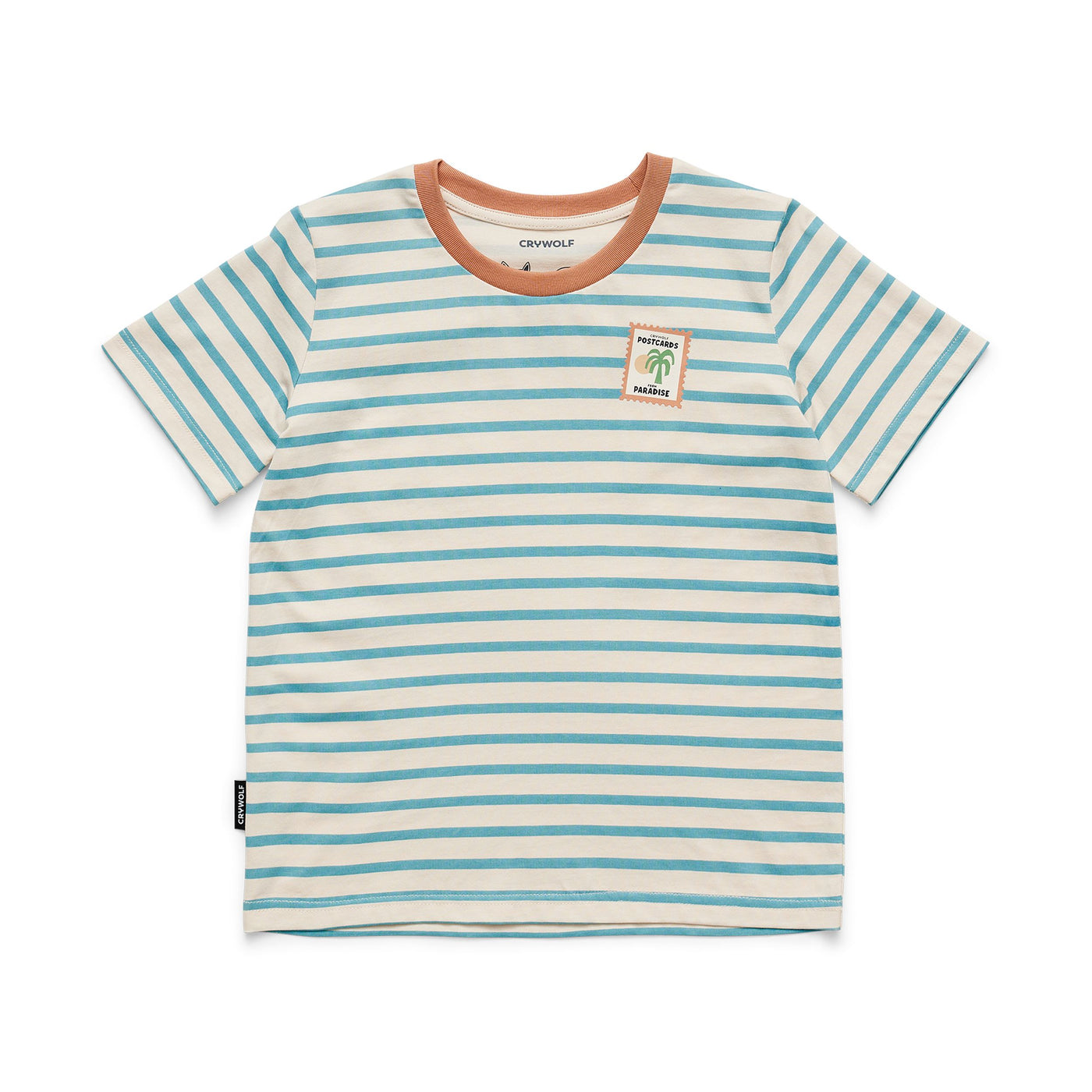 Crywolf Sun Smart T-Shirt - Blue Stripe Short Sleeve T-Shirt Crywolf 