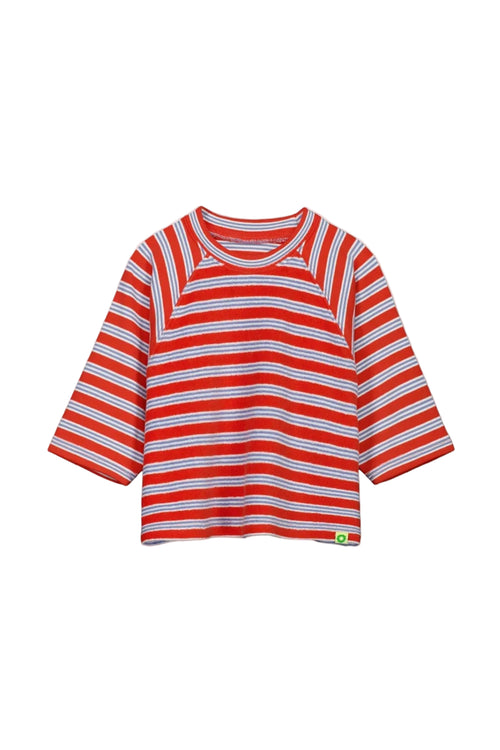 Cubby - Terry Raglan Top | Matchstick Stripe
