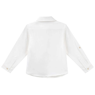 Designer Kidz - Archie L/S Button Shirt | Ivory Long Sleeve Shirt Designer Kidz 