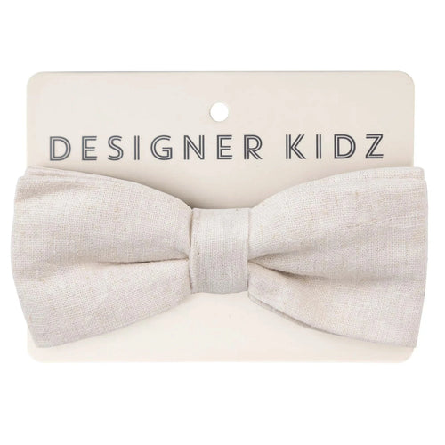Designer Kidz - Finley Linen Bow Tie | Sand