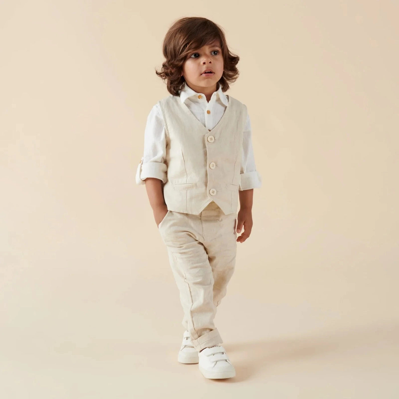 Designer Kidz - Finley Linen Pants | Sand Pants Designer Kidz 