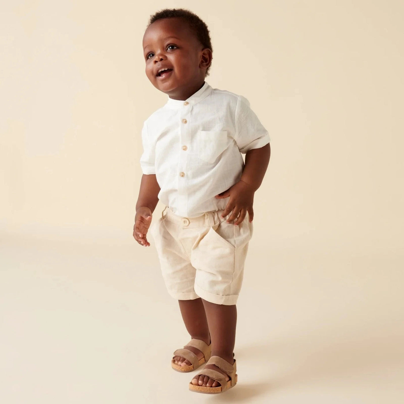 Designer Kidz - Finley Linen Shorts | Sand Shorts Designer Kidz 
