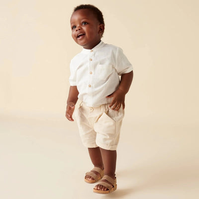 Designer Kidz - Finley Linen Shorts | Sand Shorts Designer Kidz 