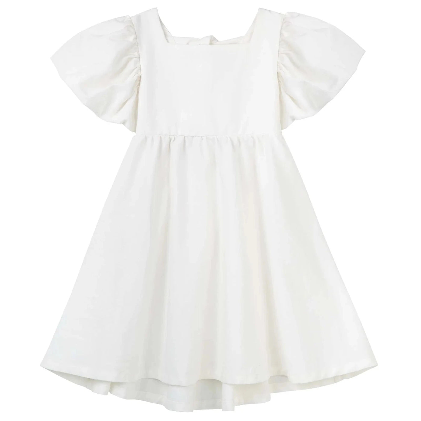 Designer Kidz - Grace Tie Back Dress | Ecru Short Sleeve Dress Designer Kidz 
