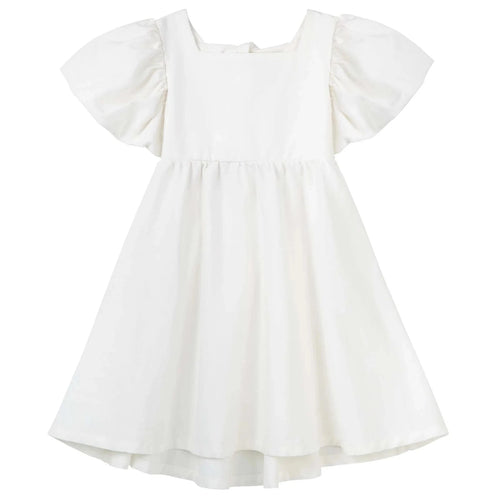 Designer Kidz - Grace Tie Back Dress | Ecru
