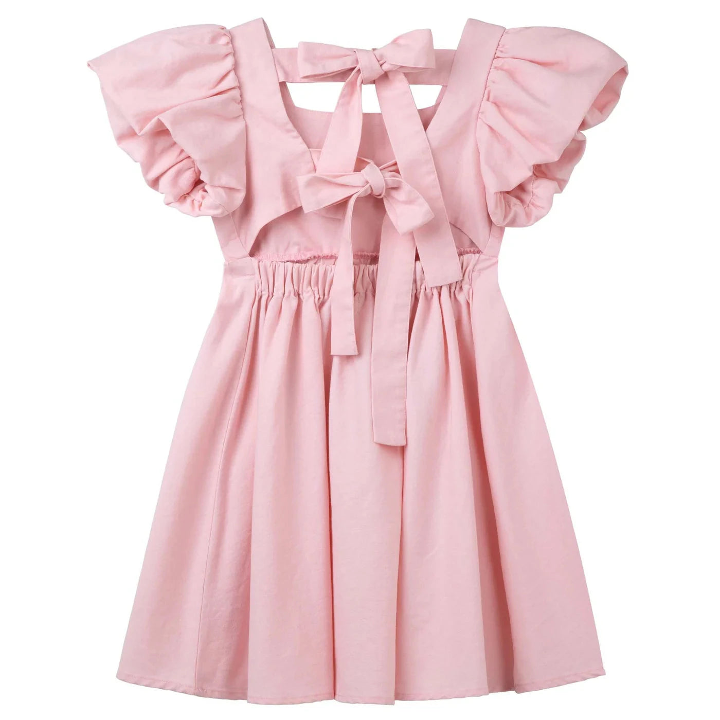 Designer Kidz - Grace Tie Back Dress | Pale Pink Short Sleeve Dress Designer Kidz 