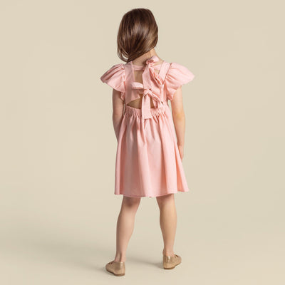 Designer Kidz - Grace Tie Back Dress | Pale Pink Short Sleeve Dress Designer Kidz 