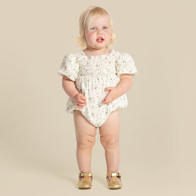 Designer Kidz - Grace Tie Back Romper | Ecru Romper Designer Kidz 