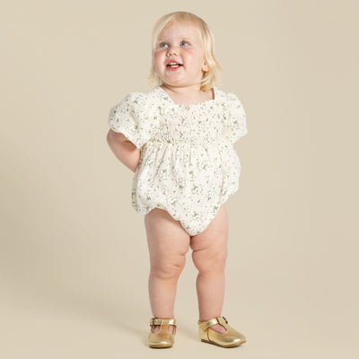 Designer Kidz - Grace Tie Back Romper | Ecru Romper Designer Kidz 